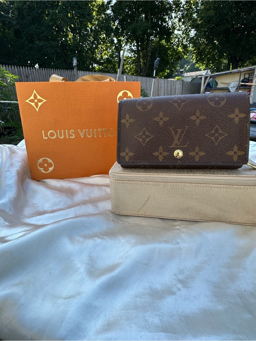 Louis Vuitton Monogram Canvas Trifold Wallet in Brown